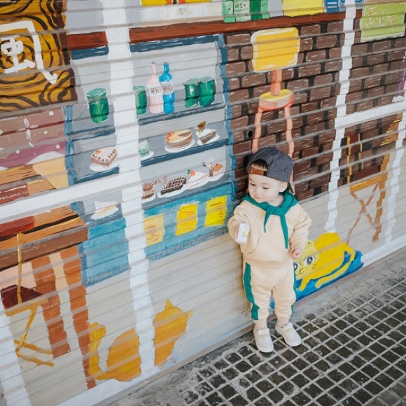 Contrast Color Hoodie 2SET - Picture 7 of 8